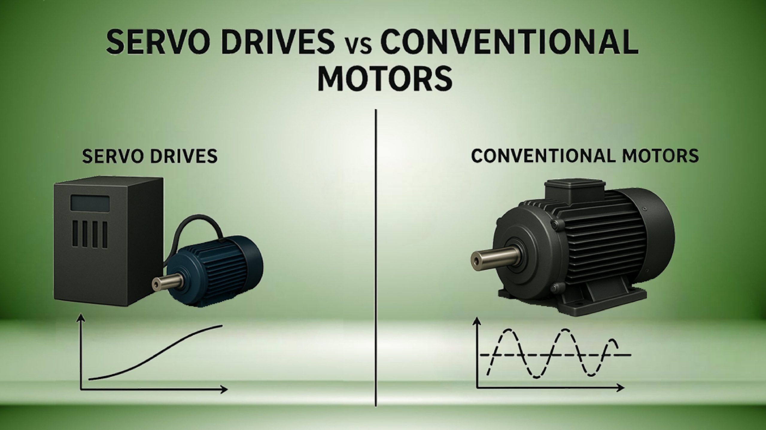 Servo drive vs conventional motor,