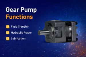 Hydraulic gear pump functions