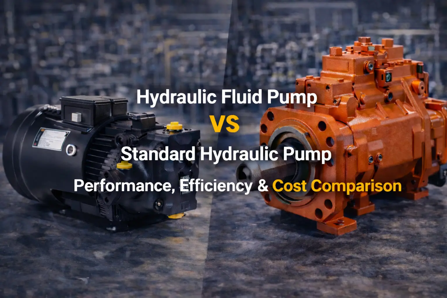 hydraulic fluid pump vs standard pump-efficiency & cost