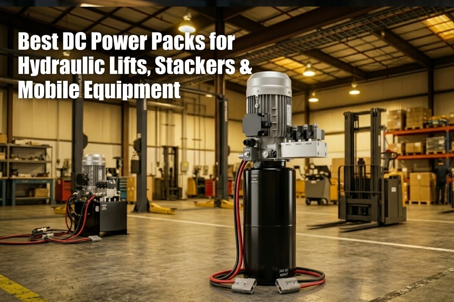 DC power pack for hydraulic lift
